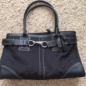 Coach black business tote vintage